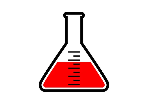 Isolato vetro di laboratorio su sfondo bianco — Vettoriale Stock