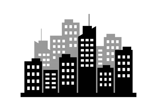 Ikona miasta na białym tle — Wektor stockowy