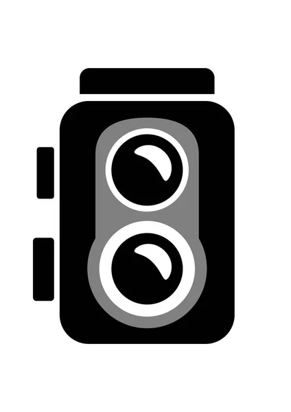 Beyaz arkaplanda kamera simgesi — Stok Vektör