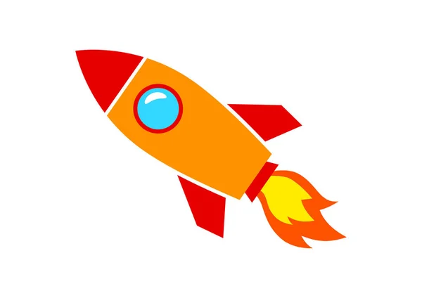 Beyaz arkaplanda roket simgesi