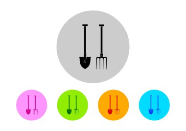 Beyaz arka plan üzerinde renkli Bahçe simgeler    