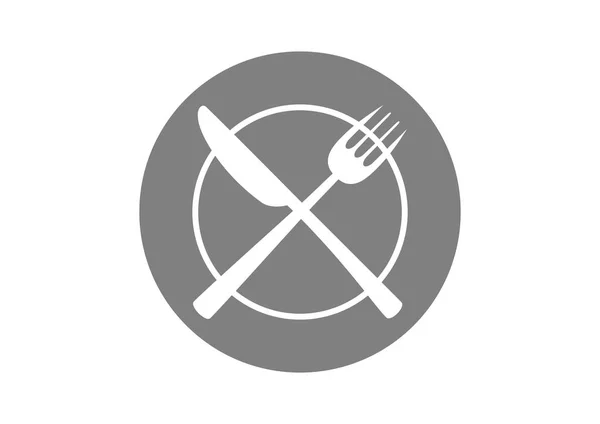 グレー プレート白い食器 — ストックベクタ