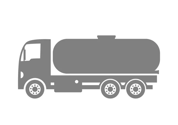 Grey truck icon on white background — Stock Vector