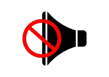 Beyaz arkaplanda megafon simgesi