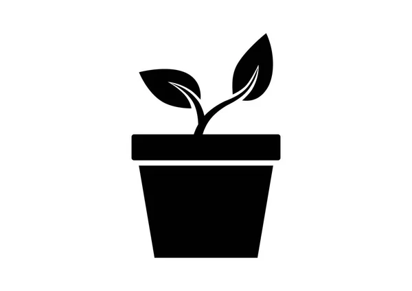 Icono de vector vegetal sobre fondo blanco — Vector de stock