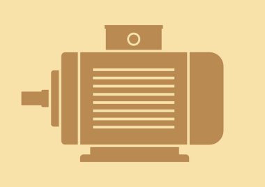  Elektrik motor vektör simgesi 