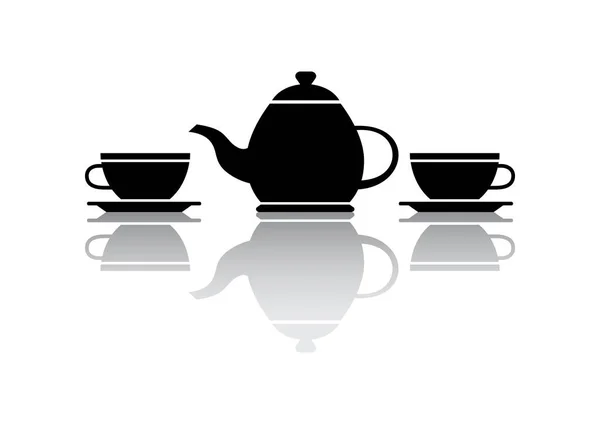 Ícone do vetor de chá no fundo branco — Vetor de Stock