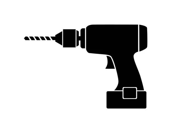 Drill-Symbol auf weißem Hintergrund — Stockvektor