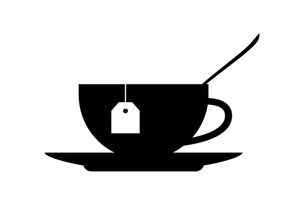 Icono de taza de té sobre fondo blanco — Vector de stock