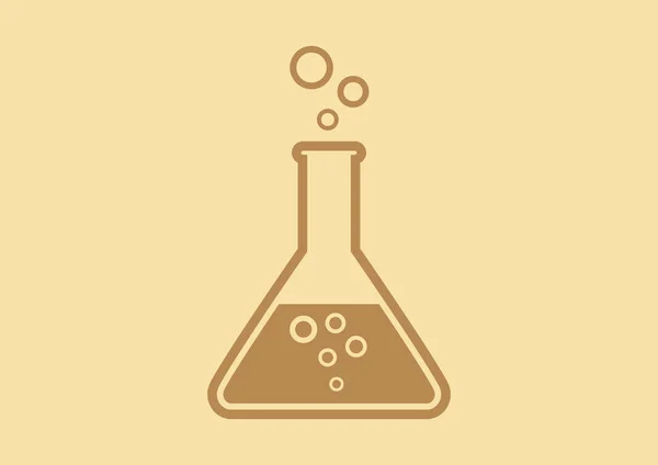 Laboratory glass vector icon — Stock Vector