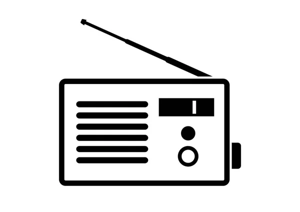 Radio-Vektorsymbol auf weißem Hintergrund — Stockvektor