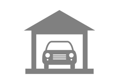 Beyaz arkaplanda araba vektör simgesi