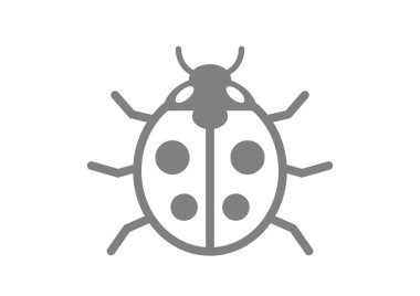 uğur böceği simgesi beyaz arka plan üzerinde