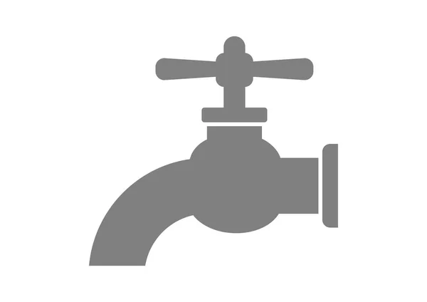 Grey faucet icon on white background — Stock Vector