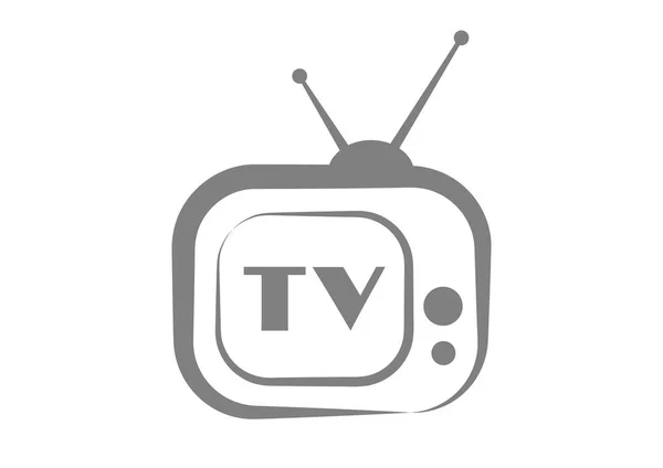 Icône TV rétro sur fond blanc — Image vectorielle