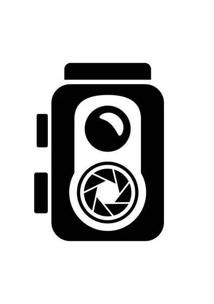 Icona della fotocamera su sfondo bianco — Vettoriale Stock