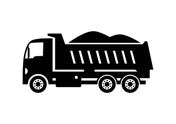 Truck vector icon on white background — Stock Vector