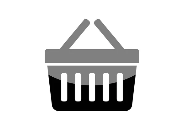 Shopping basket icon on white background — Stock Vector