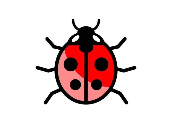 Ladybird ikonen på vit bakgrund — Stock vektor
