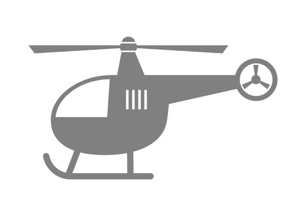 흰 배경에 있는 헬리콥터 아이콘 — 스톡 벡터