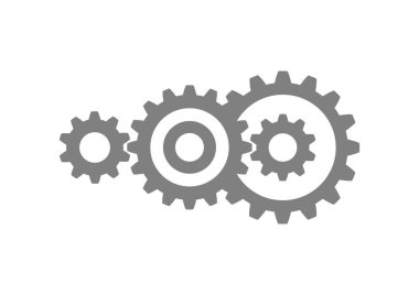 Beyaz arka planda gri endüstriyel simgesi   