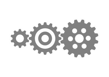 Beyaz arka planda gri endüstriyel simgesi   