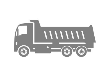 Kamyon vektör simgesi beyaz arka plan üzerinde