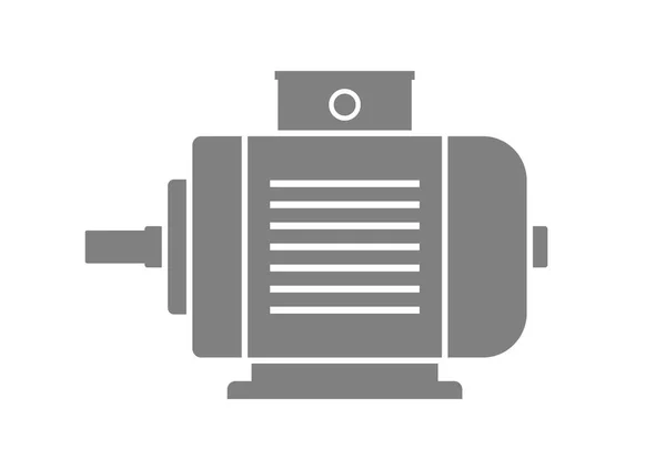 Motor eléctrico gris sobre fondo blanco — Vector de stock