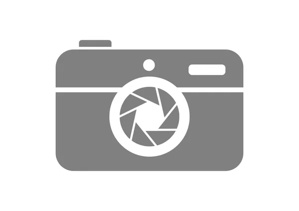 白い背景のカメラアイコン — ストックベクタ