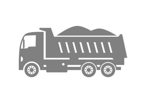 Truck vector icon on white background — Stock Vector