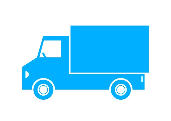 Blue truck icon on white background — Stock Vector