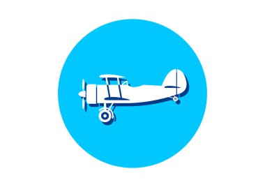 Beyaz arka plan üzerinde uçak simgesi