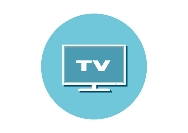 TV pictogram op witte achtergrond — Stockvector