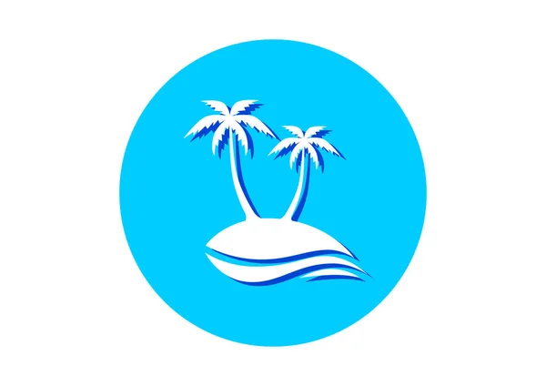 Icono de la isla sobre fondo blanco — Vector de stock