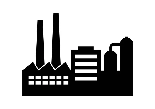 Factory Vektor Icon auf weißem Hintergrund — Stockvektor