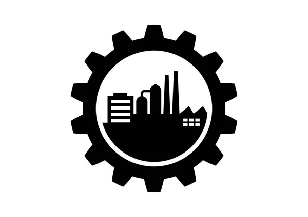 Czarna ikona przemysłowych na białym tle — Wektor stockowy