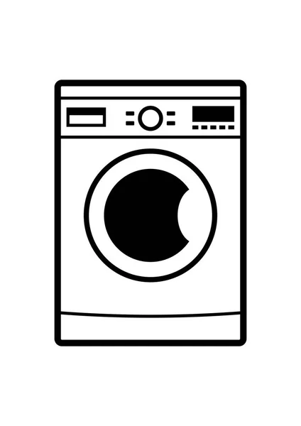 Washing machine icon on white background — Stock Vector