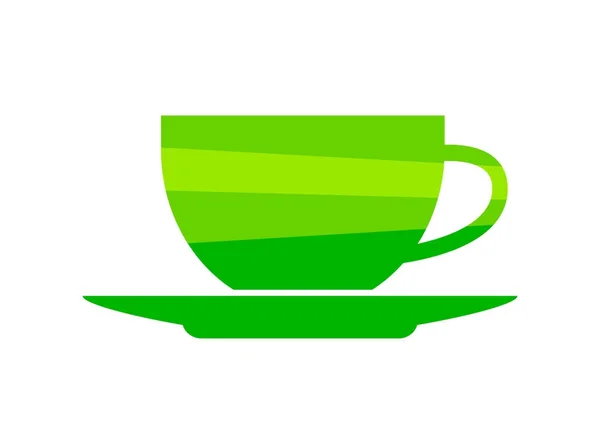 Čajový šálek / ikona na bílém pozadí — Stockový vektor