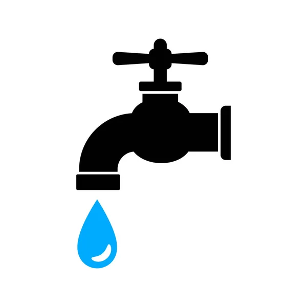 Icône du robinet sur fond blanc — Image vectorielle
