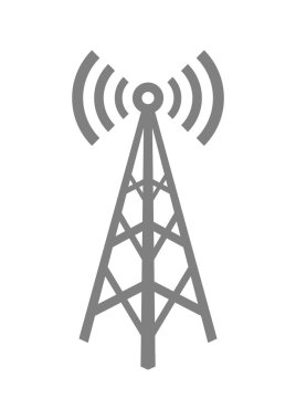 Beyaz arka planda gri verici simgesi 