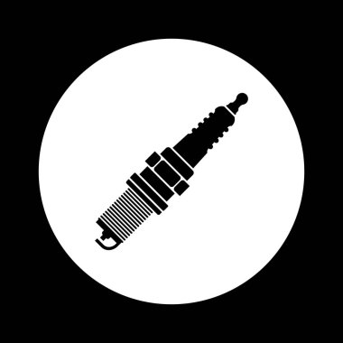 Araba buji simgesi beyaz arka plan üzerinde