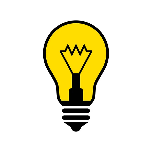 Ikona žárovky na bílém pozadí — Stockový vektor