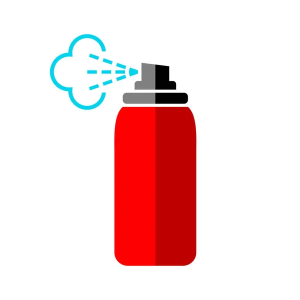 Vaporisateur rouge peut icône sur fond blanc — Image vectorielle