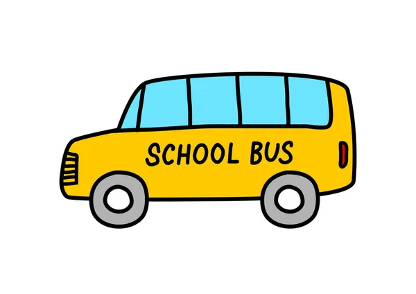 Szkolny autobus ikona na białym tle — Wektor stockowy