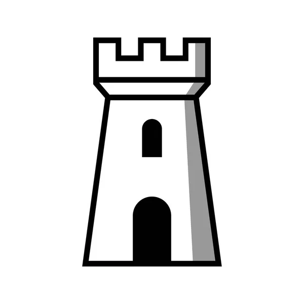 Ícone do castelo no fundo branco —  Vetores de Stock