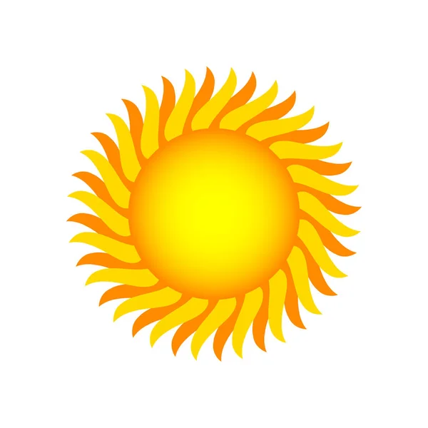 Ícone do sol no fundo branco —  Vetores de Stock