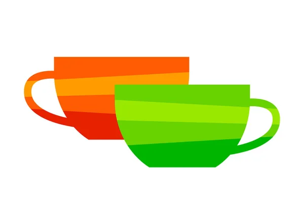 Icono de taza sobre fondo blanco — Vector de stock