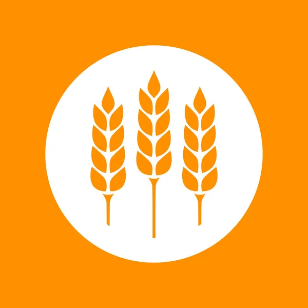 Icona arancione del vettore dei cereali, cibo sano — Vettoriale Stock