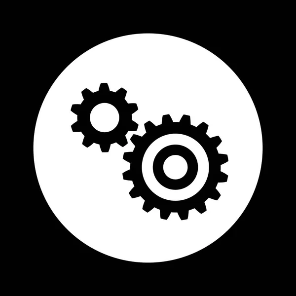 Black and white industrial icon — Stock Vector