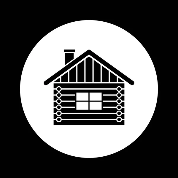 Log house vector icon — Stock Vector